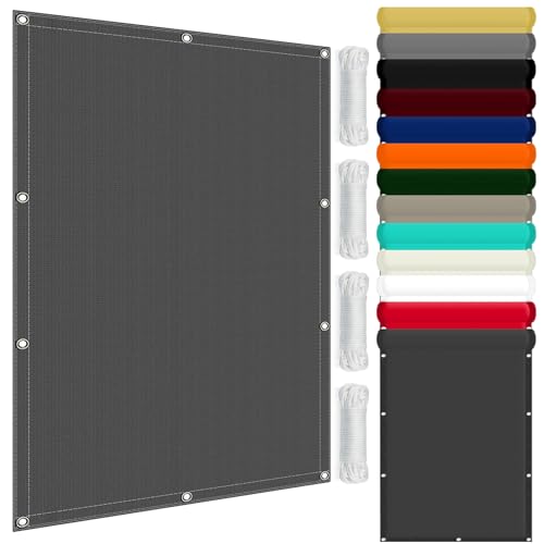 Toldo vela para exteriores en color gris oscuro con proteccion solar de 98% UV 2