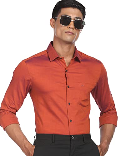 Image of Arrow Men's Cotton Solid Slim Fit Shirts