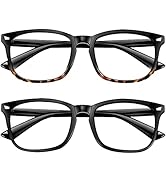 CHBP Blue-Light-Blocking-Glasses for Women Computer Glasses Man,2 Pack Gaming Eyeglasses Fashion ...