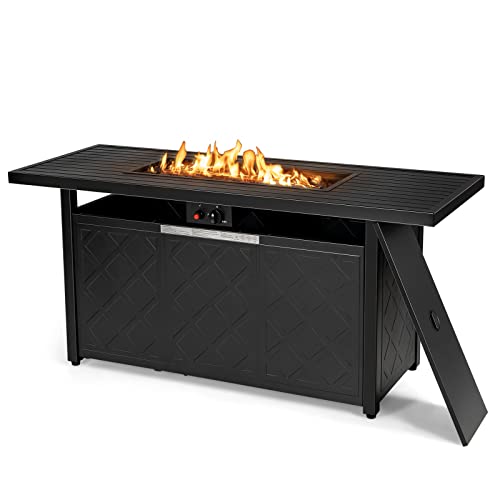 Tangkula 57 Inches Propane Fire Pit Table,...
