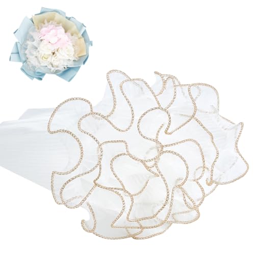 Papier d'emballage blanc pour bouquet de fleurs BENECREAT 4 m