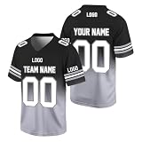 Genérico Camiseta de Rugby Personalizada, Niños Hombres Mujeres Juventud, Personalizada Impreso Equipo Nombre Número Uniforme de Deportes