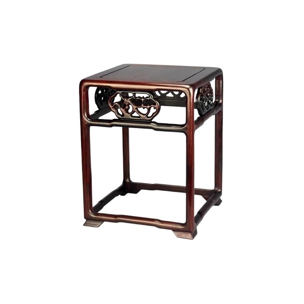 birene Vase Stand Indoor Living Room Openwork Carving Bonsai Stand, Acid Branch Wood Plant Display Base