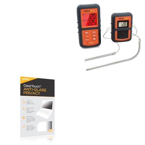 BoxWave Screen Protector Compatible with ThermoPro TP08 - ClearTouch Anti-Glare Privacy (2-Pack), Privacy Screen Protector Flexible Film Anti-Glare