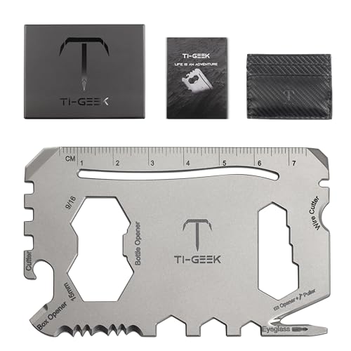 TI GEEK 17-in-1 Titanium Credit Card Multitool