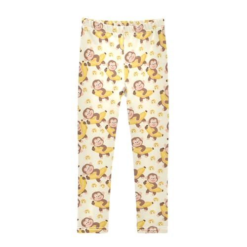 Monkey and Banana Girls Leggings Kids Yoga Pants Athletic Tights Pants 4-10 Years