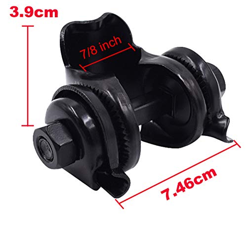 MTBHOME Bike Seatpost Clamp Bike Seat Adapter Fit for Standard Rail-type Bicycle Saddle (7/8", Black)