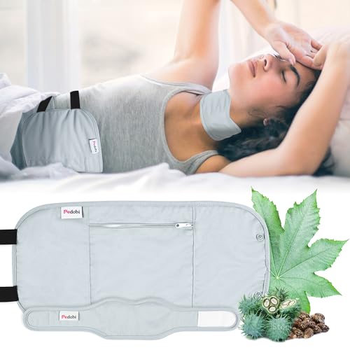 Image of Castor Oil Pack Wrap Reusable Organic Castor Oil Pack for Liver Detox, Less Mess, Elastic Strap Soft Cotton Anti Oil Leak(Oil Not Include)