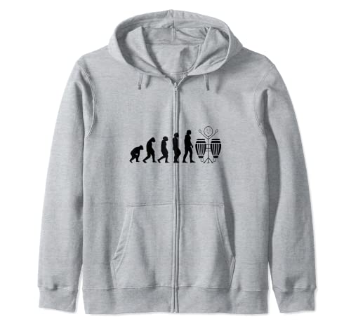 Conga Drummer Evolution Funny Stick Figura Conga Drum Player Sudadera con Capucha