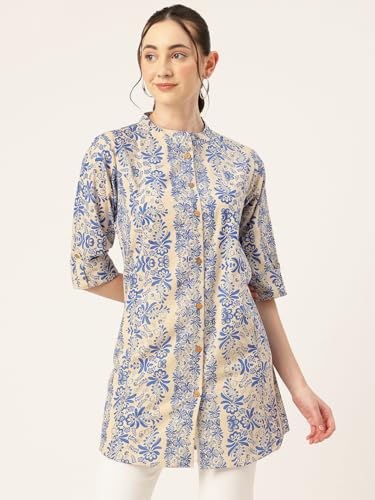 Image of Printed Mandarin Shirt - Casual & Chic (S-3XL)