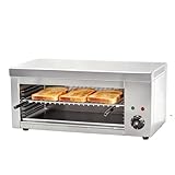Horno, potencia de 2000 W, control termostático, rejilla ajustable para una cocción perfecta, ideal para pizza, pollo asado y carne en cocinas profesionales