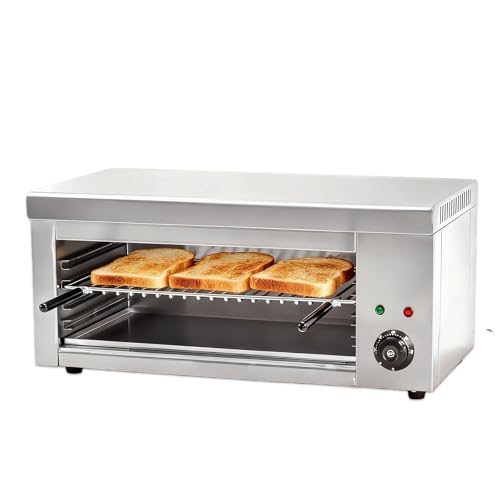 Four à salamandre électrique commercial avec contrôle thermostatique, puissance de 2000 W, grille réglable pour une cuisson parfaite, pour pizza, rôti de...