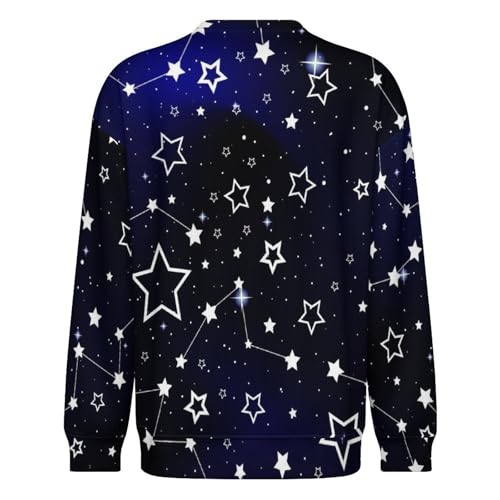 MoBlinko Navy Stars and Collections Mens Sweater Crewneck Sweater Lightweight Sweaters for Men Long Sleeve Pullover3