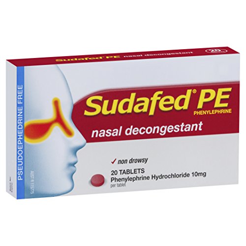 Sudafed PE Nasal Decongestant Tablets 20 Pack | For temporary relief of blocked or runny nose