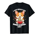 corgis e ramen pho corgi mama corgi cane papà zuppa ramen maglietta
