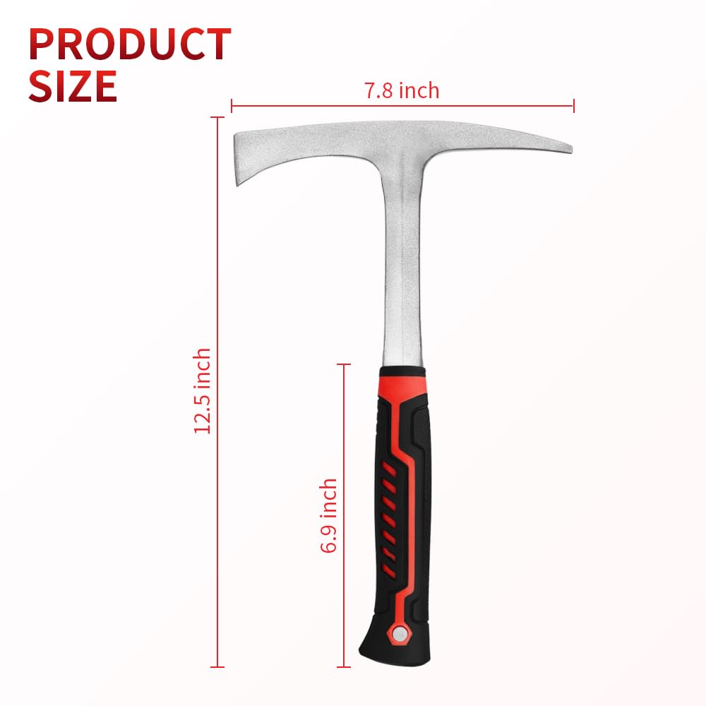 Welding Hammer-765,4 g Stripper, struttura in acciaio forgiato, manico ammortizzante | Martello per saldatura, punta roccia, martello per mattoni