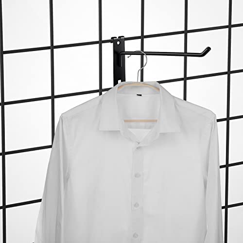 40 Pack Gridwall Hooks Heavy Duty Display Hooks For Grid Wall Grid Wall Hangers Gridwall Hooks Hangers Grid Rack Hooks Gridwall Peg Hooks For Grid Wall Panel Accessories, 4", 6", 8", 10" (Black) #TOP4