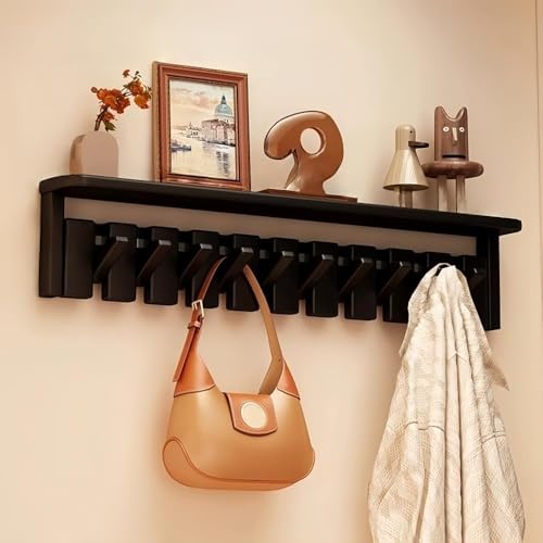 Perchero con estante解决空间不足 de pared madera para cocina 2