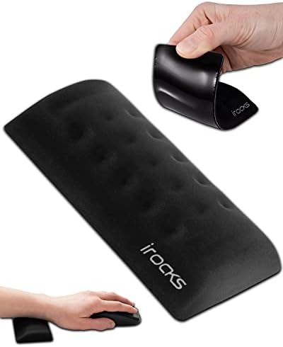 purpleclay i-Rocks Memory Foam Mouse Wrist Rest - Pain-Reducing Wrist Rest for Mouse - Non-Slip Rubber Base Wrist Rest - Cooling Mouse Wrist Support for Long Hours of Work, Studying, Gaming