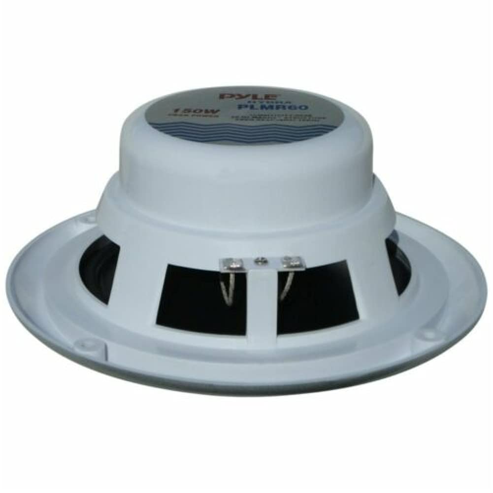 Pyle 2 PLMR60W 18 cm 180 mm Altavoces Blancos de Doble Cono a Prueba de Agua para mar Piscina Barco Hotel Restaurante Pub 75 vatios rms 150 vatios máx, por par