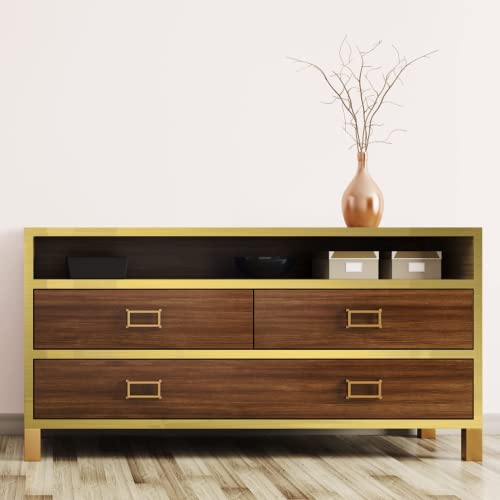 VisitRyl Tapetenbordüre, selbstklebend, Gold Gebürstet, 10 cm x 500 cm, Wanddekoration