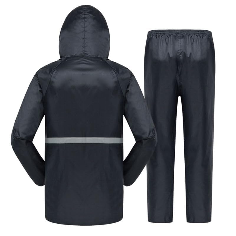 Image of Adult Rain Suits for Men Waterproof Thickening Rain Coats Hooded Breathable Rain Gear for Fishing