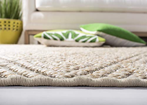 SAFAVIEH Palm Beach Collection Area Rug - 9' x 12', Beige & Brown, Sisal Design, Non-Shedding & Easy Care, Ideal for High Traffic Areas in Living Room, Bedroom (PAB360B) - Image 3