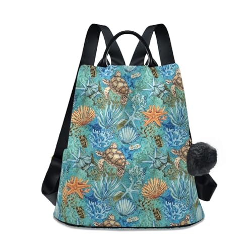 Sac à dos tortue de mer avec fermeture arrière antivol pour voyager l'esprit tranquille