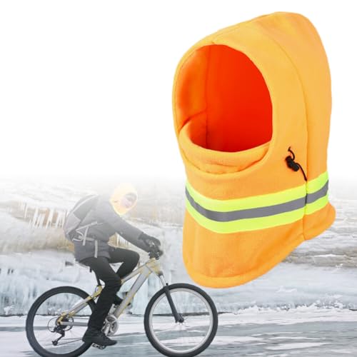Pasamontaña de invierno térmico reflector para hombre, máscara de ciclismo y esquí con protección contra el viento, color verde fluorescente miniatura 5