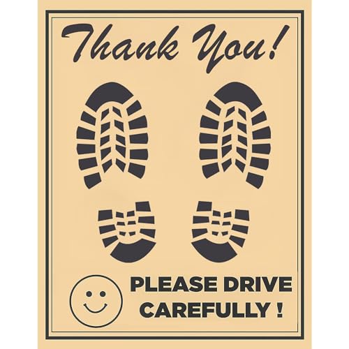 Image of OTO2EYE Car Disposable Paper Foot Mat, Universal Size, Brown (50)