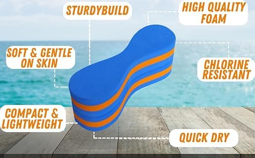 Image of Swimming Pull Buoy Multi Layer Soft EVA Foam Multicolour Floating Board for Swimming Pool Training Exercise for Adults and Kids