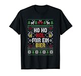 Photo Gallery divertente natale ugly christmas ho hol mir mal ein bier maglietta Photo Gallery divertente natale ugly christmas ho hol mir mal ein bier maglietta