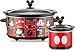 Disney DCM-502 Mickey Mouse Oval Slow Cooker with 20-Ounce Dipper, 5-Quart, Red/Black