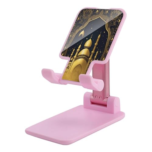 Support de téléphone de bureau Mosquée dorée design chic et réglable
