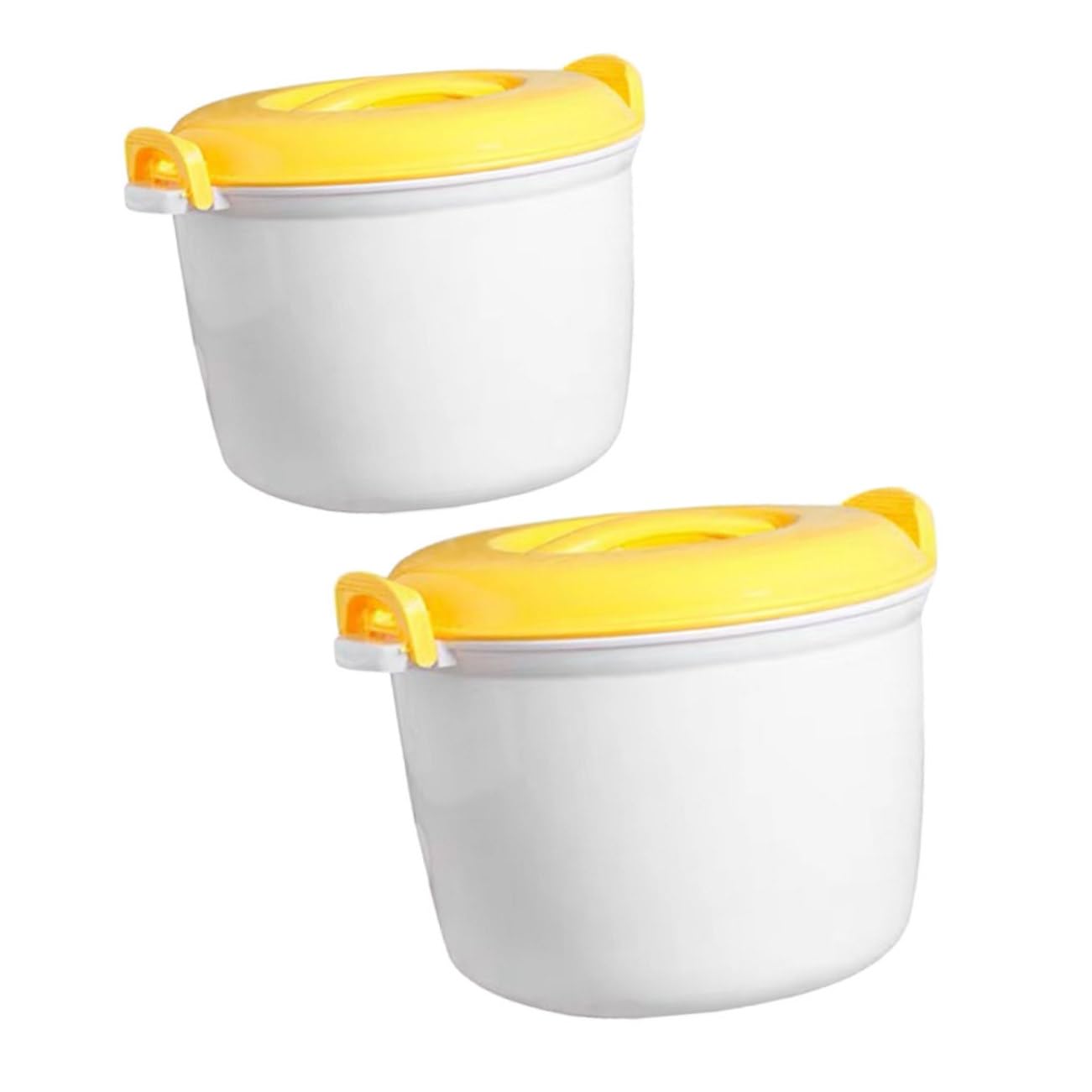 MUCKLILY 2Pcs Microwave Rice Cooker Food Grade Rice Maker Convenient Lunch Containers Safe and Practical Microwave Cookware