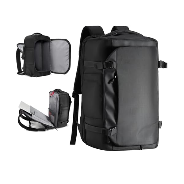 GHERSON Travel Backpack For Air Travel,Durable Large 40L TSA Flight Approved Carry-on Luggage Hand,Water Resistant Business Rucksack,Weekender Bag Daypack，Fits 17.3 Inch Laptop