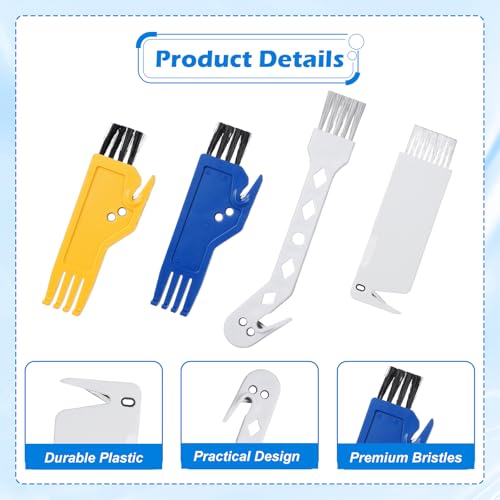 Image of 4 PCS Universal Handheld Vacuum Cleaner Brush with Built-in Blade | Vacuum Brush Cleaning Tool, 2-in-1 Roller Cleaning Tool for Sweeping Robot