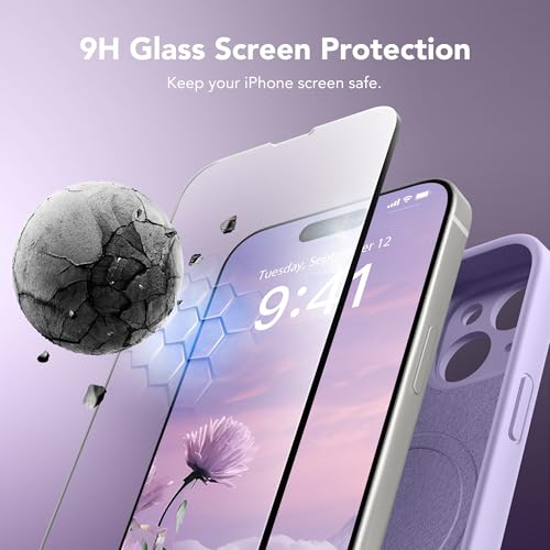 Image of Magnetic for iPhone 15 Plus Case, Compatible with MagSafe, [Full Camera Protection][Screen Protector] Silicone Shockproof Protective Phone Case for iPhone 15 Plus 6.7 inch, Clove Purple