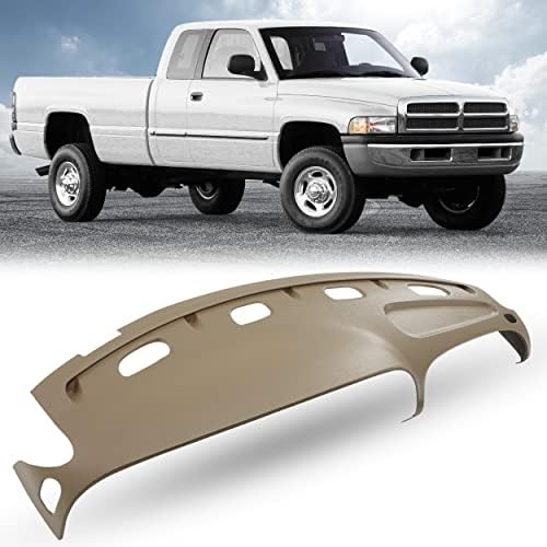 DashSkin American Made Molded Dash Cover Compatible with 98-01 Dodge Ram in Camel - Easy Second Gen Cracked Dash Fix