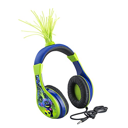 DreamWorks Trolls World Tour DJ Trollex - Auriculares para niños, brillan en la oscuridad, sonido...