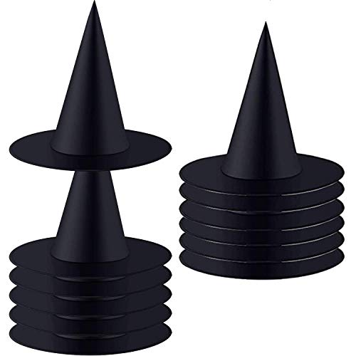 Gfsdd 12 Pieces Halloween Witch Hat Cap Hanging Witch Hat Black Witchhats For Halloween Party #TOP8