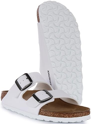 Birkenstock Para Mujer. 552683 Sandalias Arizona Bf Blanco (38), Plano, Ninguno, Casual - 7