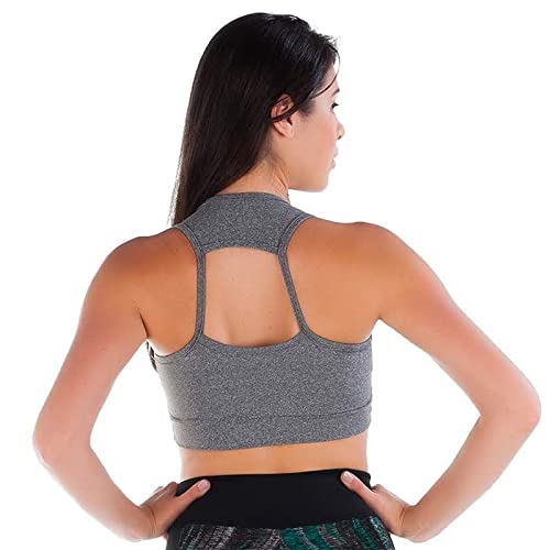 Top Fitness Nadador com Bojo Removível | Simone 1553 cor:cinza;tamanho:G