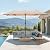 Sophia & William 13ft Large Patio Umbrella with Crank Lift, Outdoor Double-sided Market Umbrella for Balcony, Deck, Pool, Beige