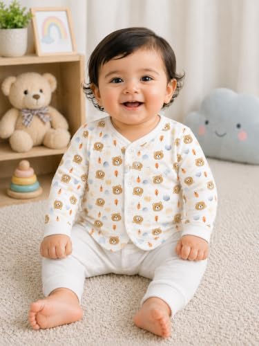 Image of BODYCARE Unisex Baby Top for Boys & Girls | Soft Breathable Fabric | Front Button Baby Clothing | Comfortable for Newborn, Infant & Toddler Babies
