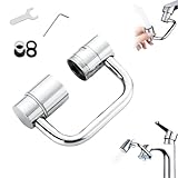 Extensor De Grifo Dulvo, Extensor De Grifo Dulvo Para Lavabo, Extensión Universal Giratoria Con Aireador Para Grifo De Lavabo, Para Baño Y Fregadero De Cocina (1 unidad)