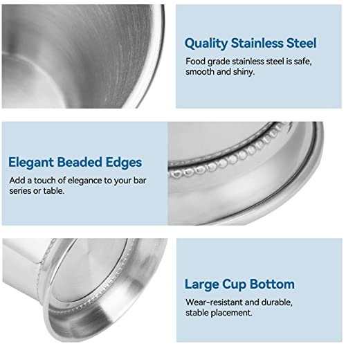 Agatige 13.5 Ounce Stainless Steel Mint Julep Cups For Mixed Drinks Party Beer #TOP6