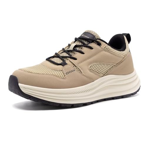 Men's Orthopedic Trail Hiking Shoes: Comfortable Casual Arch Support Plantar Fasciitis Orthotic Trekking Slip On Walking Shoes, Breathable Sport Trail Sneakers for Foot and Heel Pain Relief