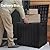 Deck Box 30 Gallon Outdoor Storage Box for Food Deliveries, Patio Tools, Outdoor Cushions & Pillows, Garden Supplies, Pet Stuff and Pool Accessories, Black (Delivery Sign & Lock Included)