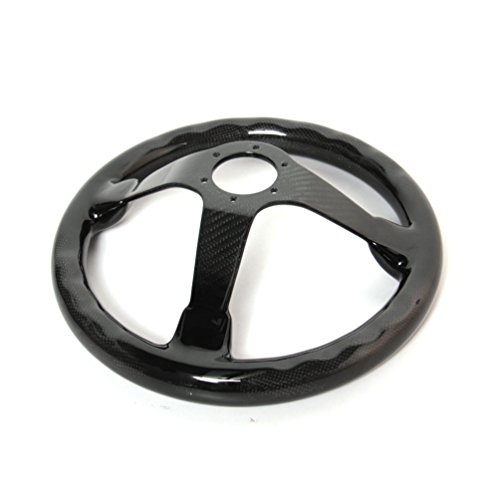 HIWOWSPORT Carbon Fiber Racing Steering Wheel 300mm Diameter Bolt - Thumbnail 3